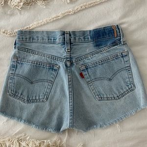 Vintage light wash 501 Levi denim shorts